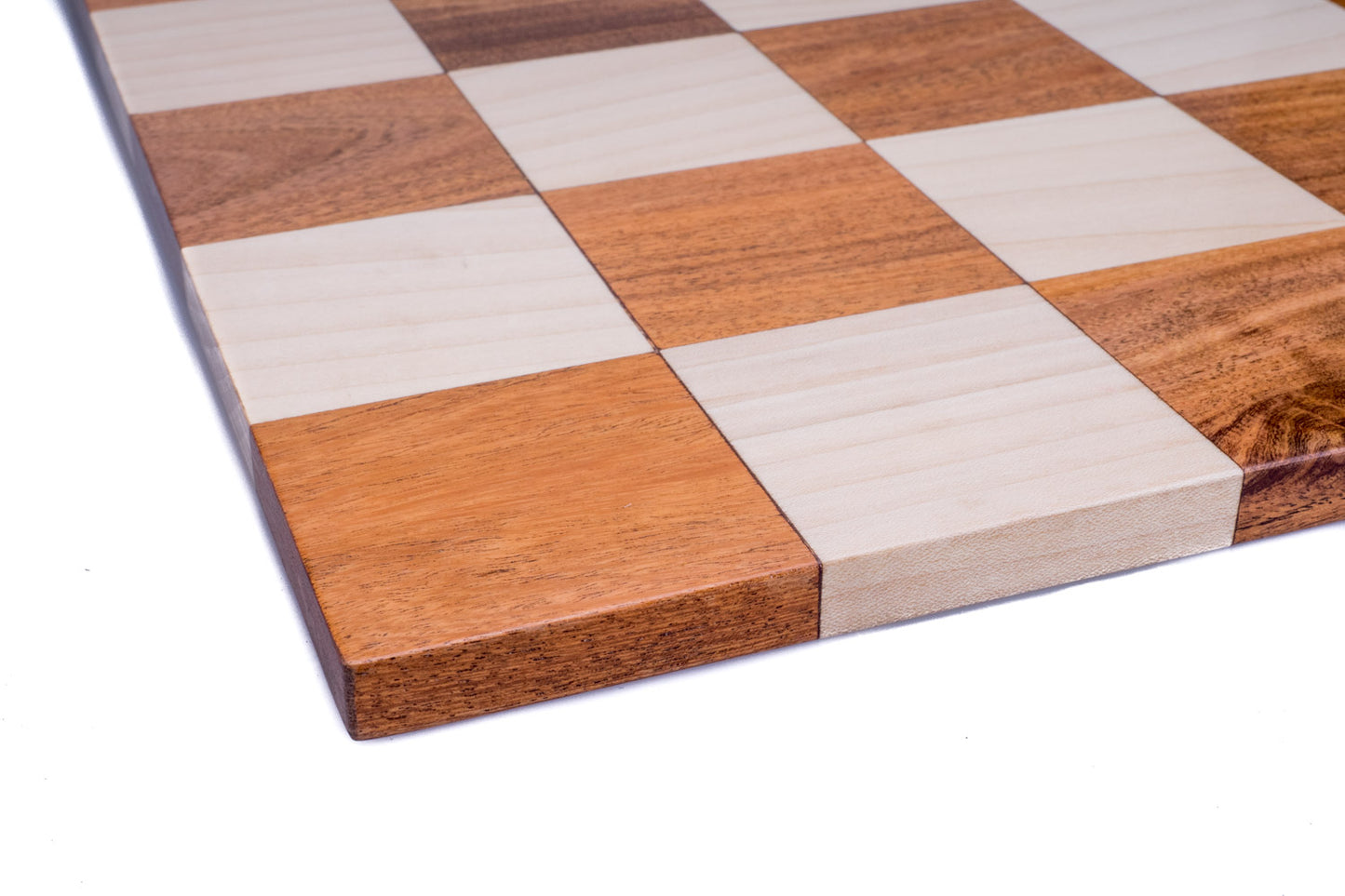 Double Sided Flat Acacia Solid Wood Chess Board (XL)