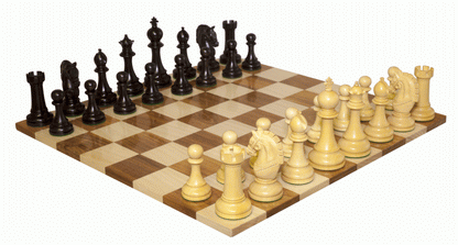 Double Sided Flat Acacia Solid Wood Chess Board (M)
